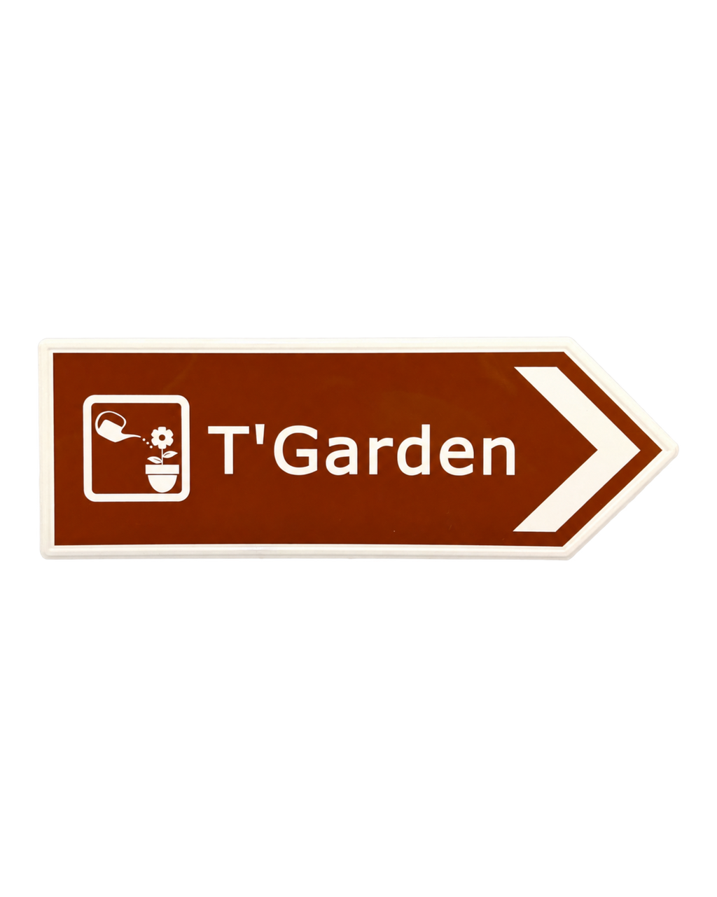 Yorkshire Metal Road Sign - T’ Garden Sign Yorkshire Dialect