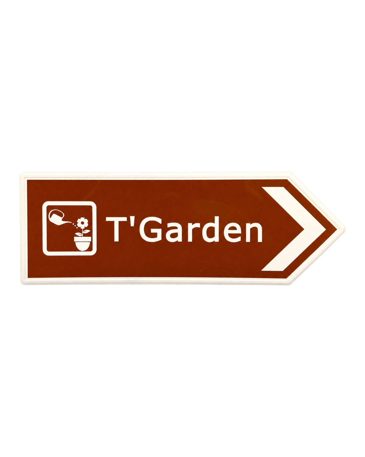 Yorkshire Metal Road Sign - T’ Garden Sign Yorkshire Dialect