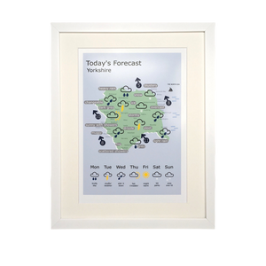 Yorkshire Weather Forecast Map Print