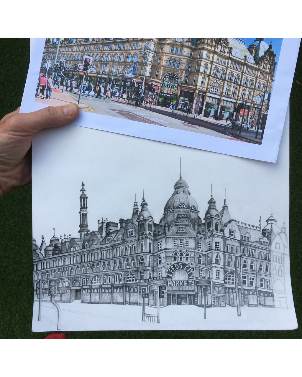 Leeds Yorkshire Sketch Print – Unframed Print