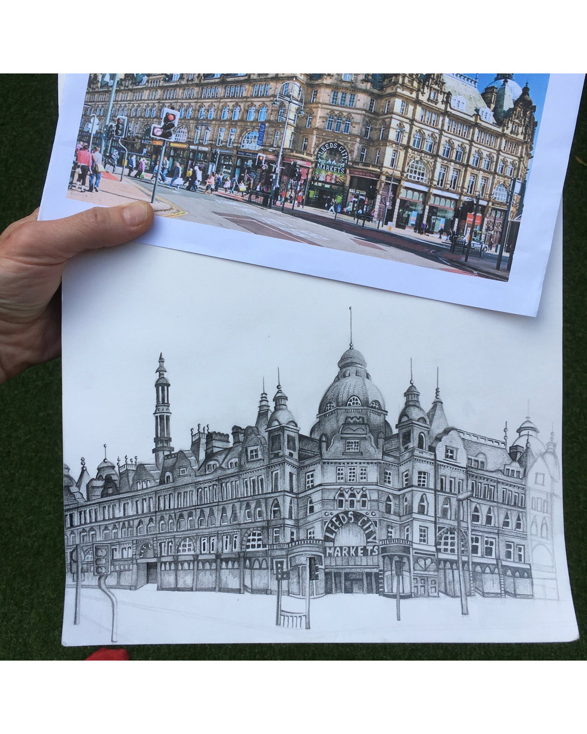Leeds Yorkshire Sketch Print – Unframed Print