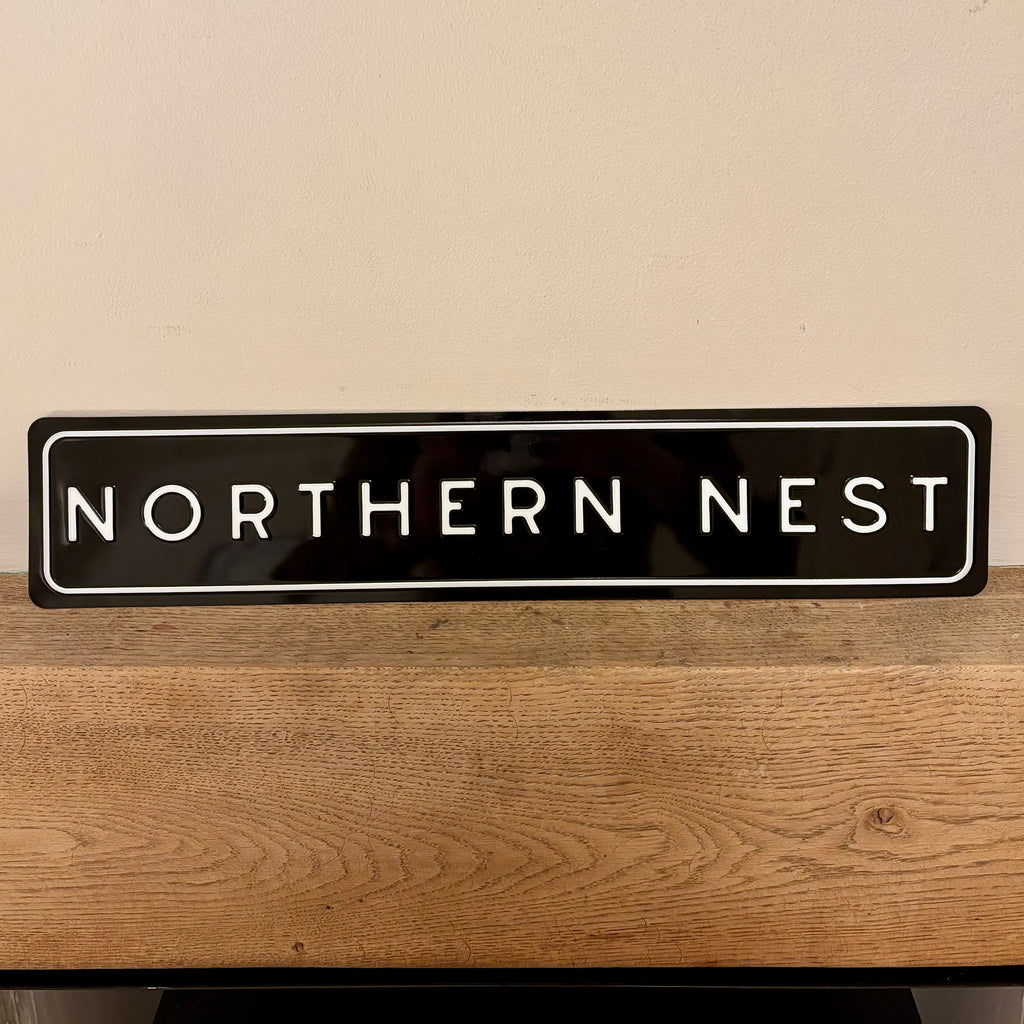 Northern Nest (Northerner) Metal Embossed Sign