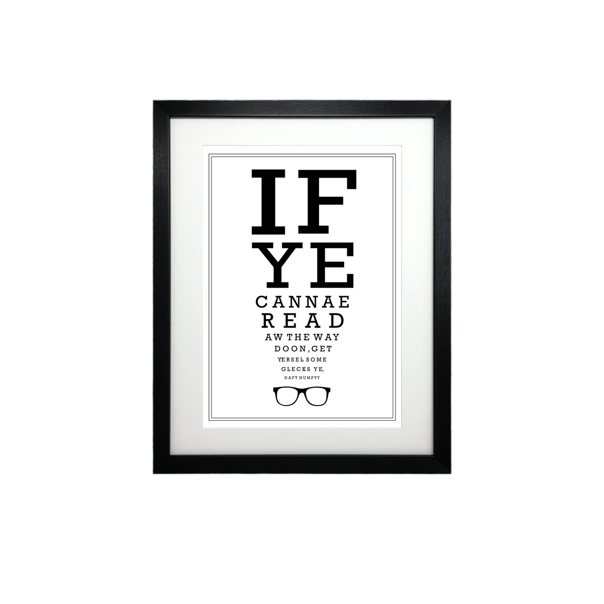Scottish Optician Eyetest Print – Unframed Print