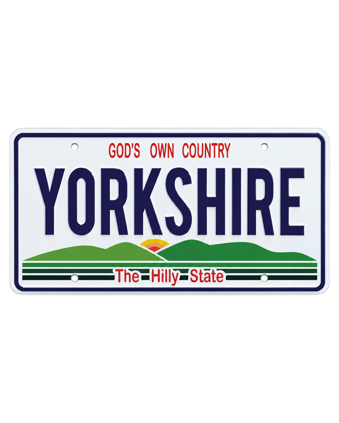 Yorkshire USA Licence Number Plate