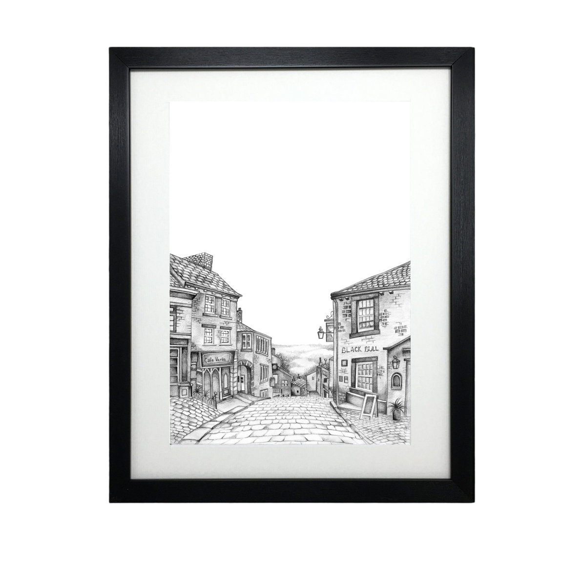 Haworth Yorkshire Sketch Print – Unframed Print