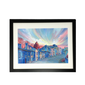 Haworth Main Street, Brontes Yorkshire Framed print