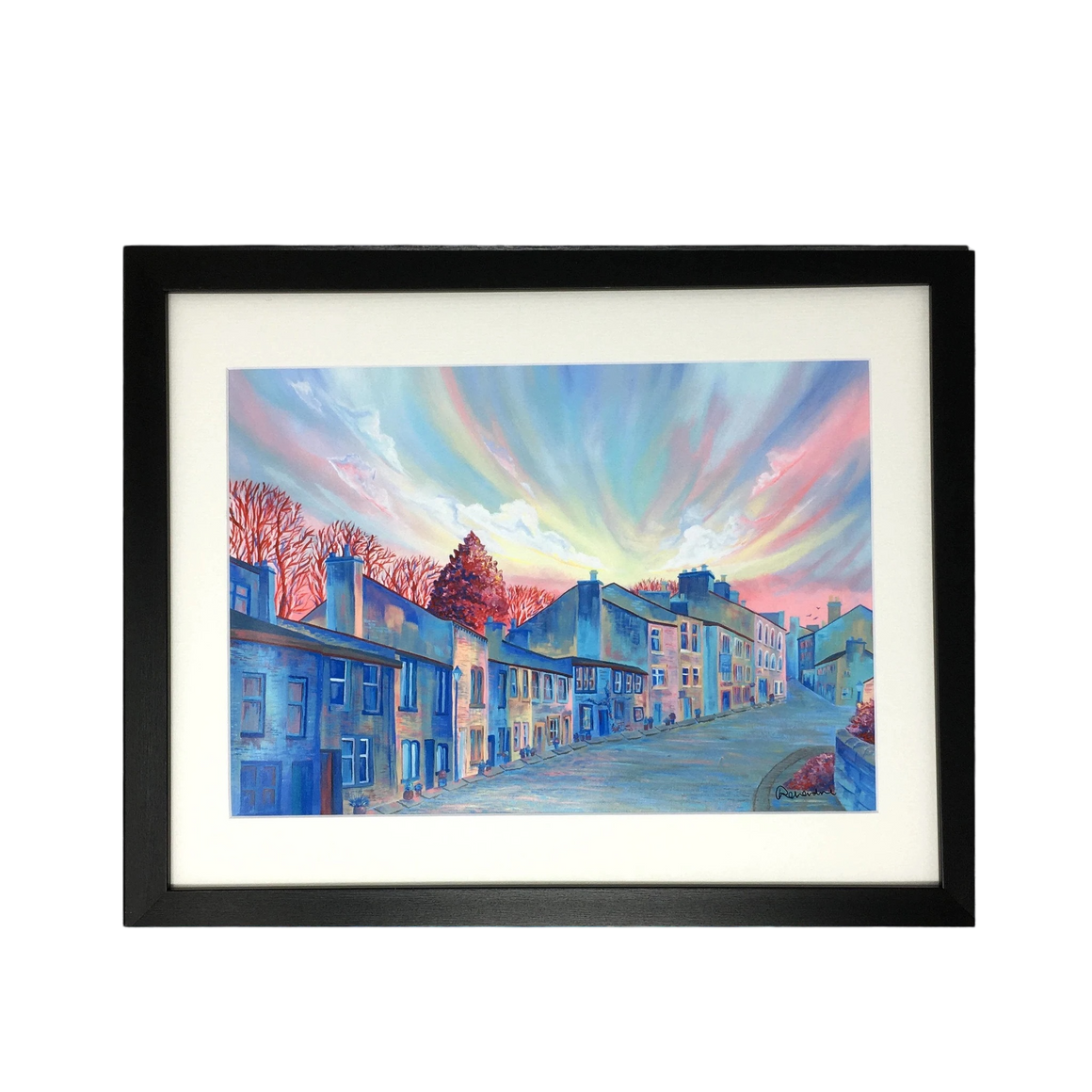 Haworth Main Street, Brontes Yorkshire Framed print