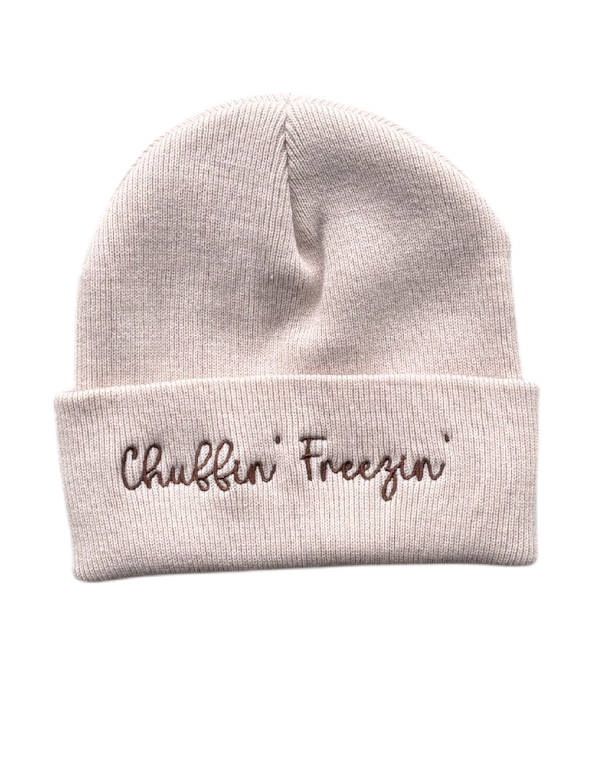 Chuffin' Freezin' Yorkshire Embroidered Beanie Hat - One Size - 3 Colours