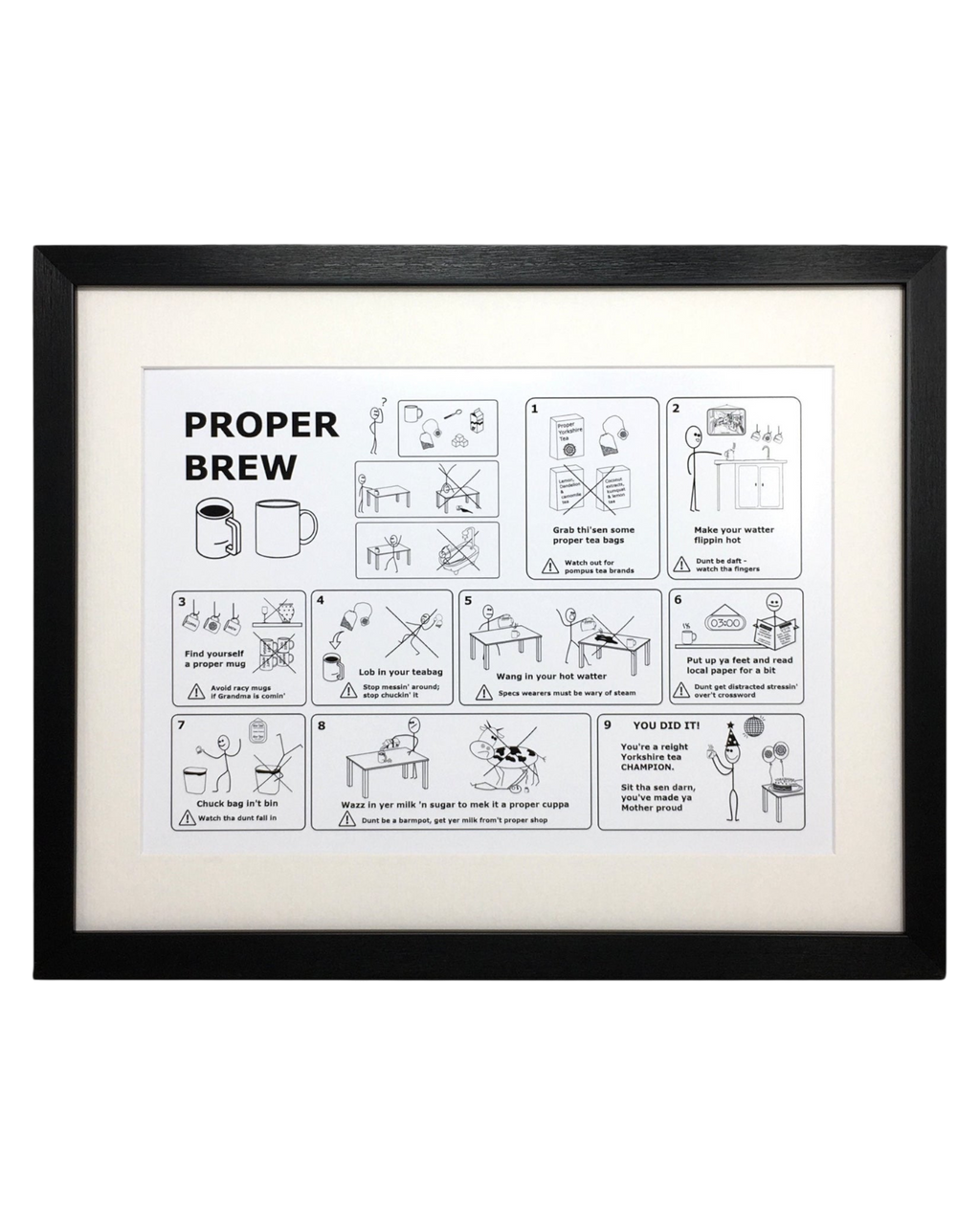 Yorkshire Cup of Tea Print – Unframed Print