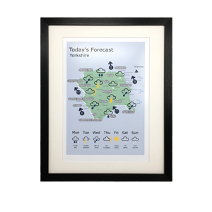 Yorkshire Weather Forecast Map Print