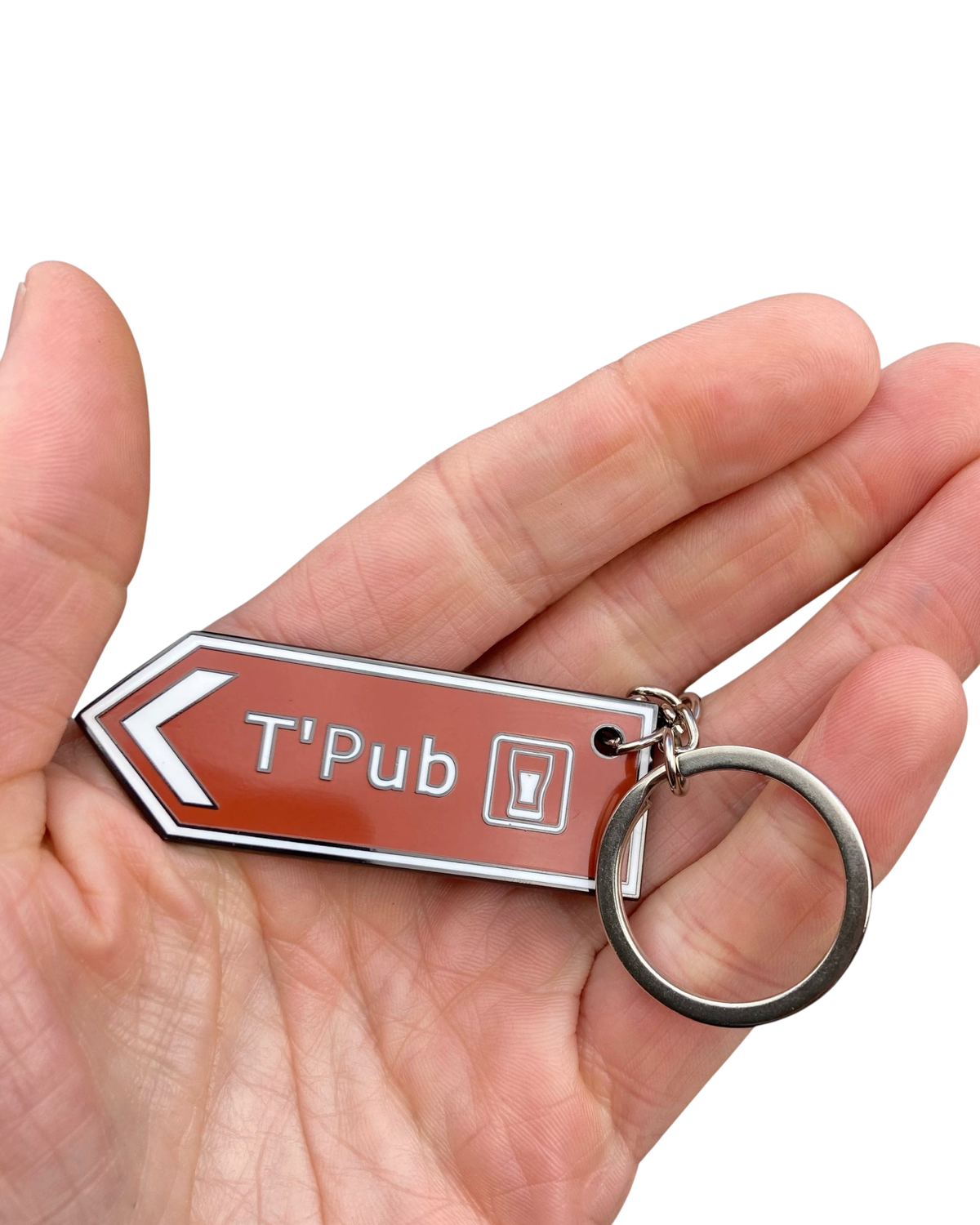 T’Pub Yorkshire Dialect Enamel Keyring
