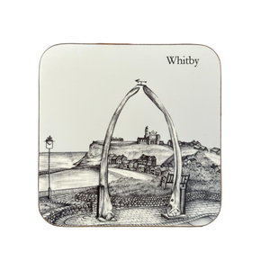 Whitby, North Yorkshire Sketched Coaster