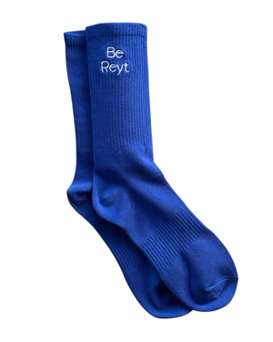 Yorkshire Be Reyt Embroidered Crew Socks Blue