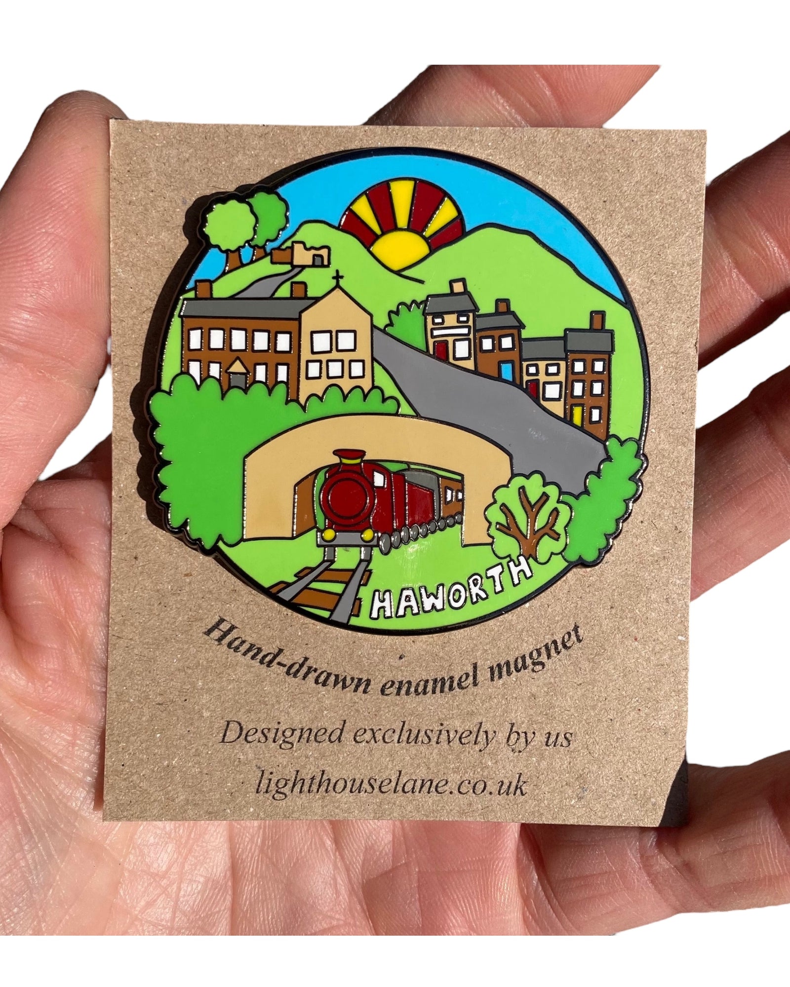 Haworth Yorkshire Enamel Magnet