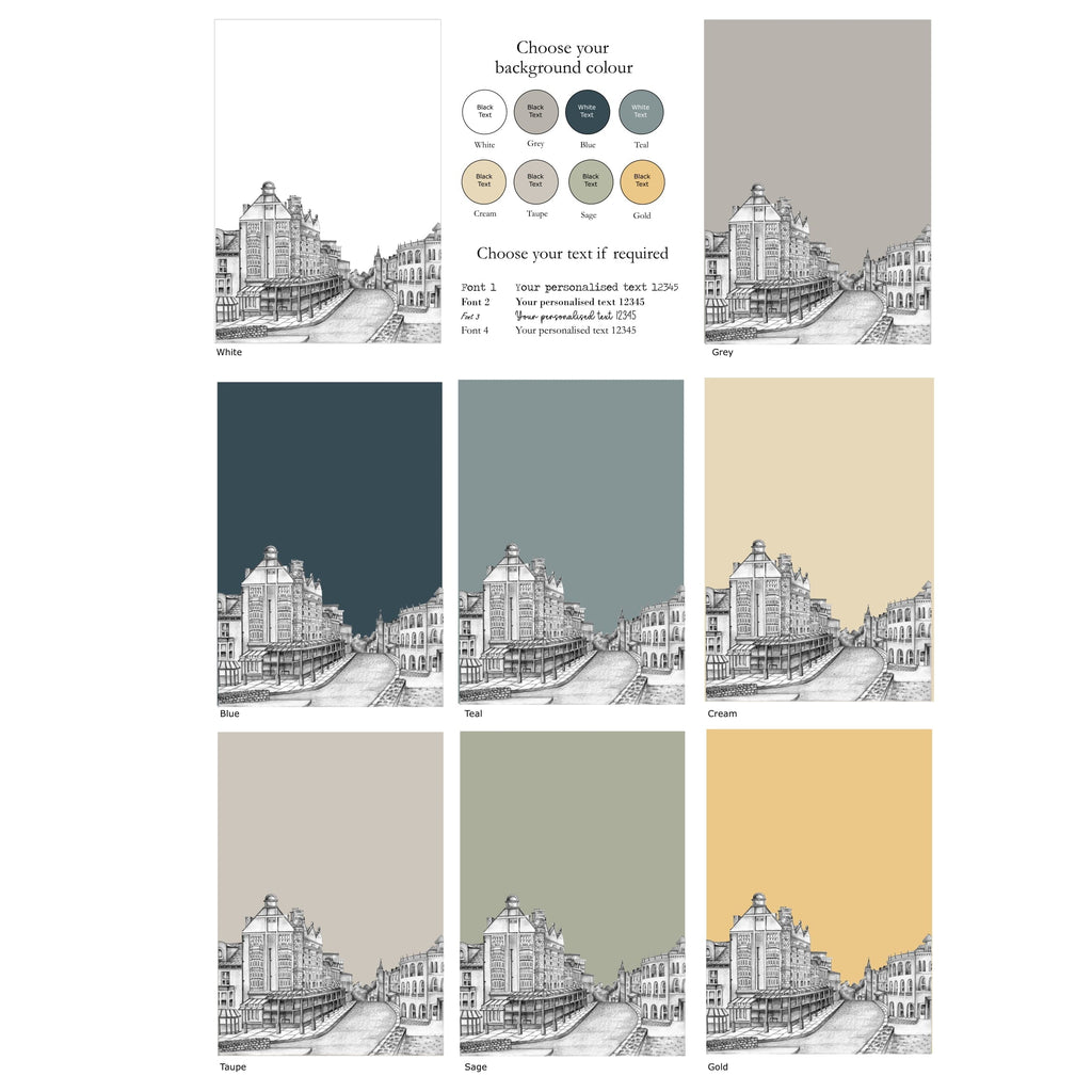 Leeds Yorkshire Sketch Print – Unframed Print