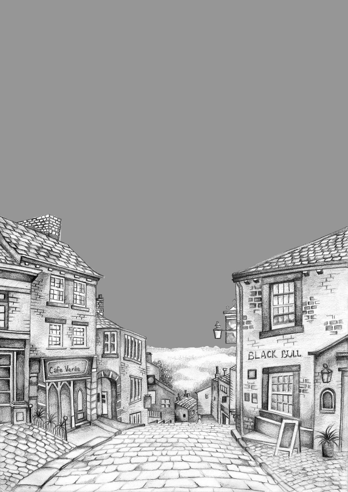 Haworth Yorkshire Sketch Print
