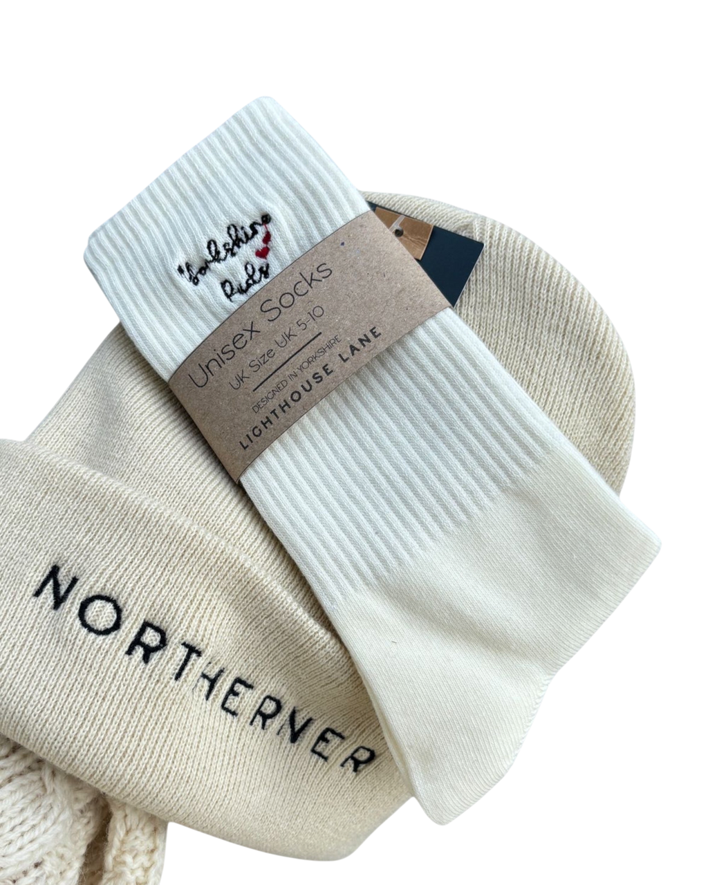 Yorkshire Pudding Embroidered Crew Socks