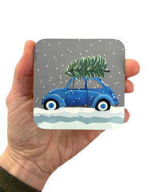Christmas Beetle Car Coaster