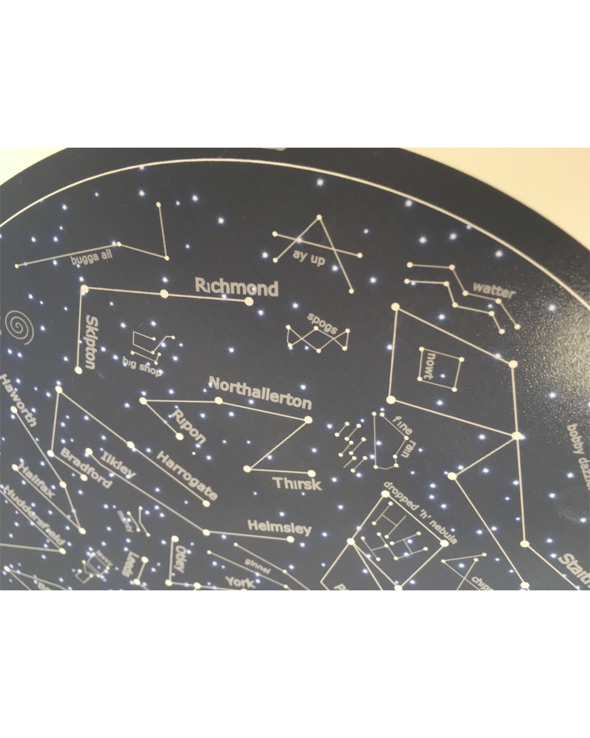 Funny Yorkshire Print 'Star Chart'