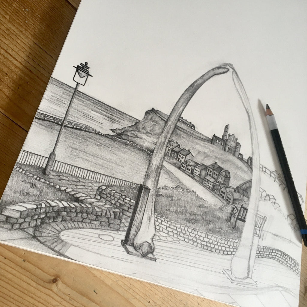 Whitby Sketch Print – Unframed Print