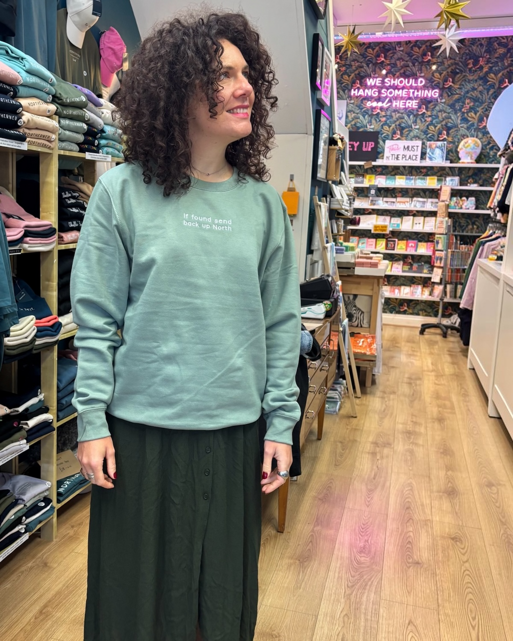 If Found Up North Embroidered Sweatshirt