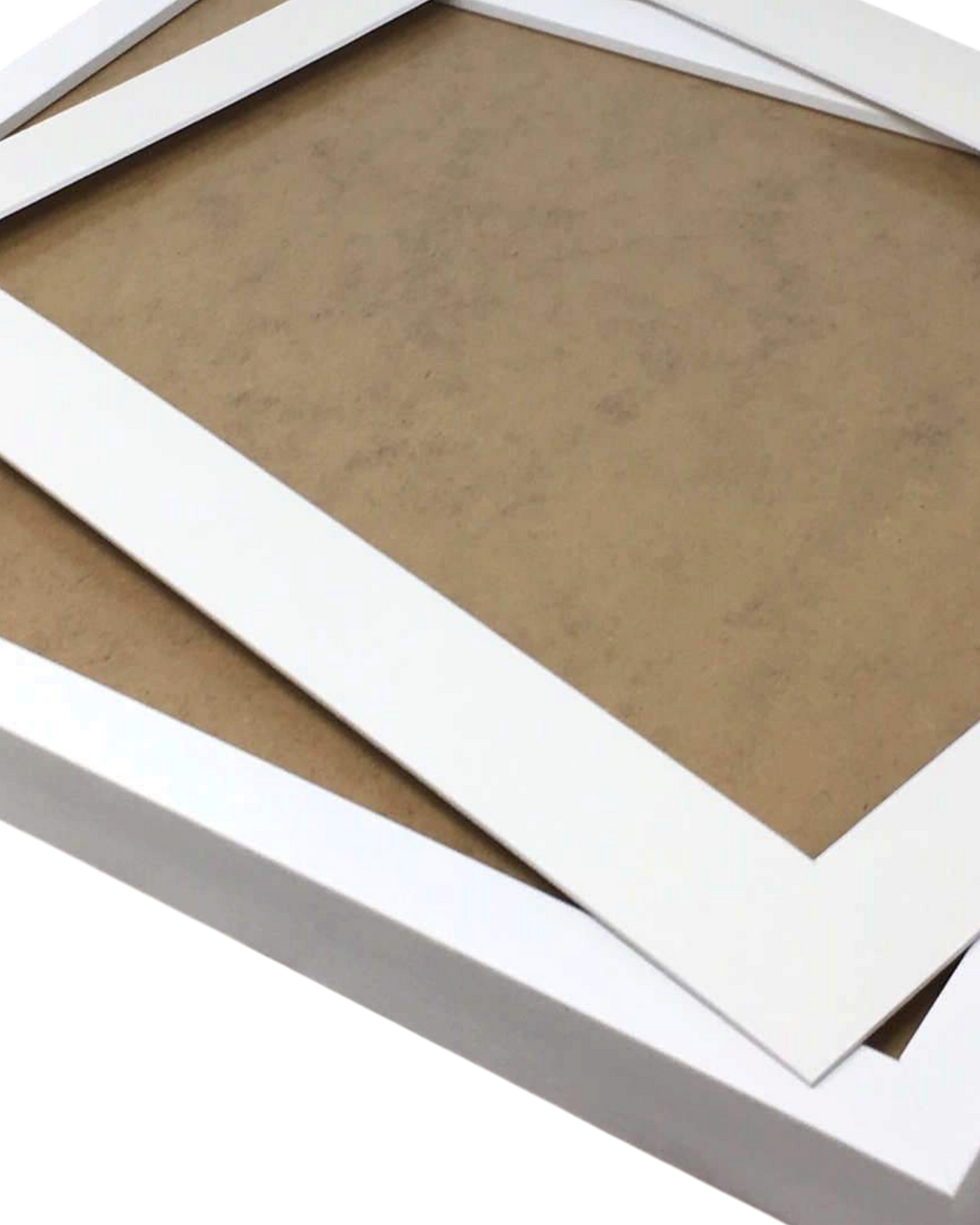 LighthouseLane white deep picture frame with mount for A4 prints, handmade in Yorkshire with durable Polcore material.