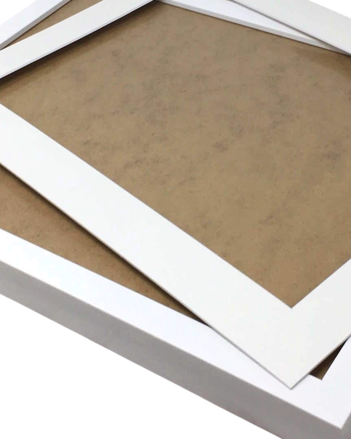 LighthouseLane white deep picture frame with mount for A4 prints, handmade in Yorkshire with durable Polcore material.