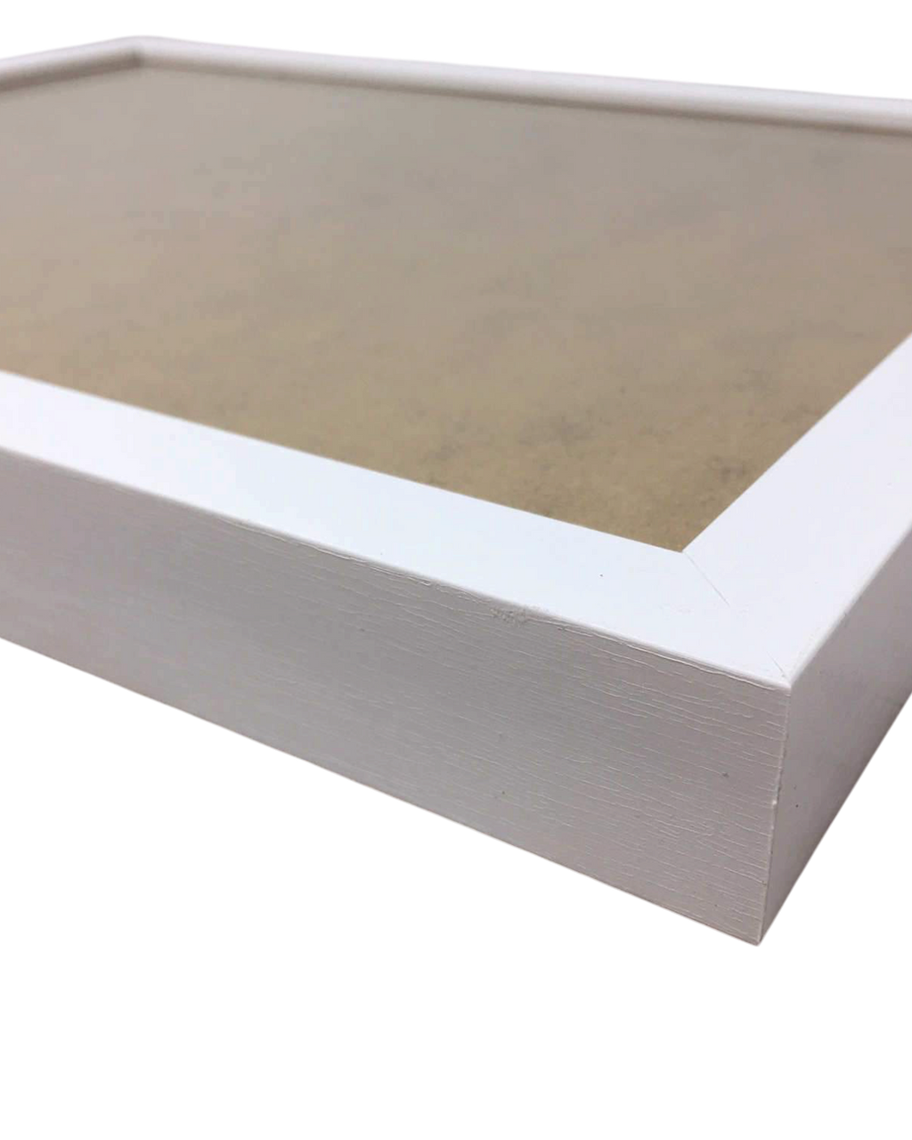 LighthouseLane white textured Polcore picture frame for wall art with a deep profile and protective Perspex front
