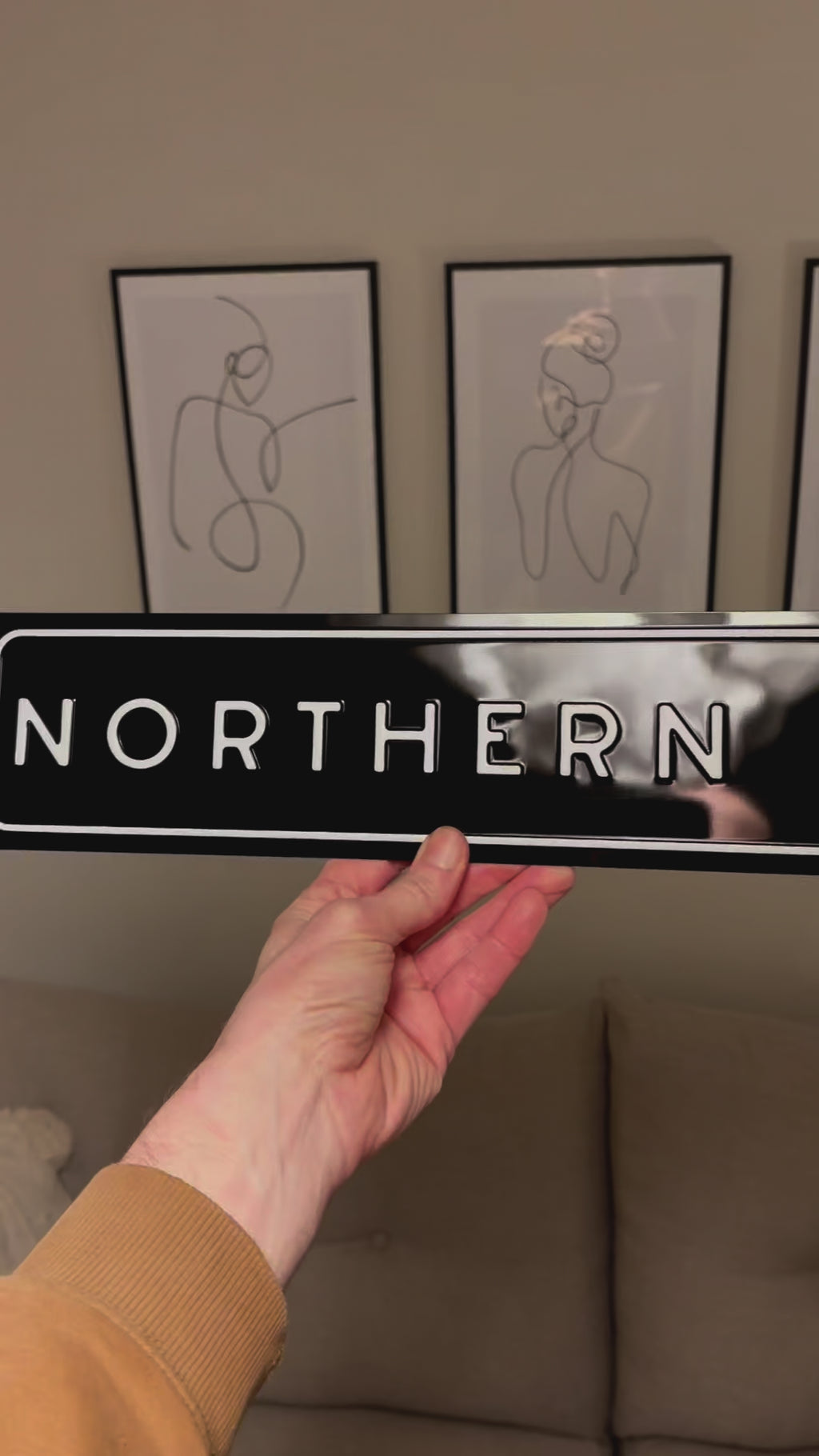 Northern Nest (Northerner) Metal Embossed Sign