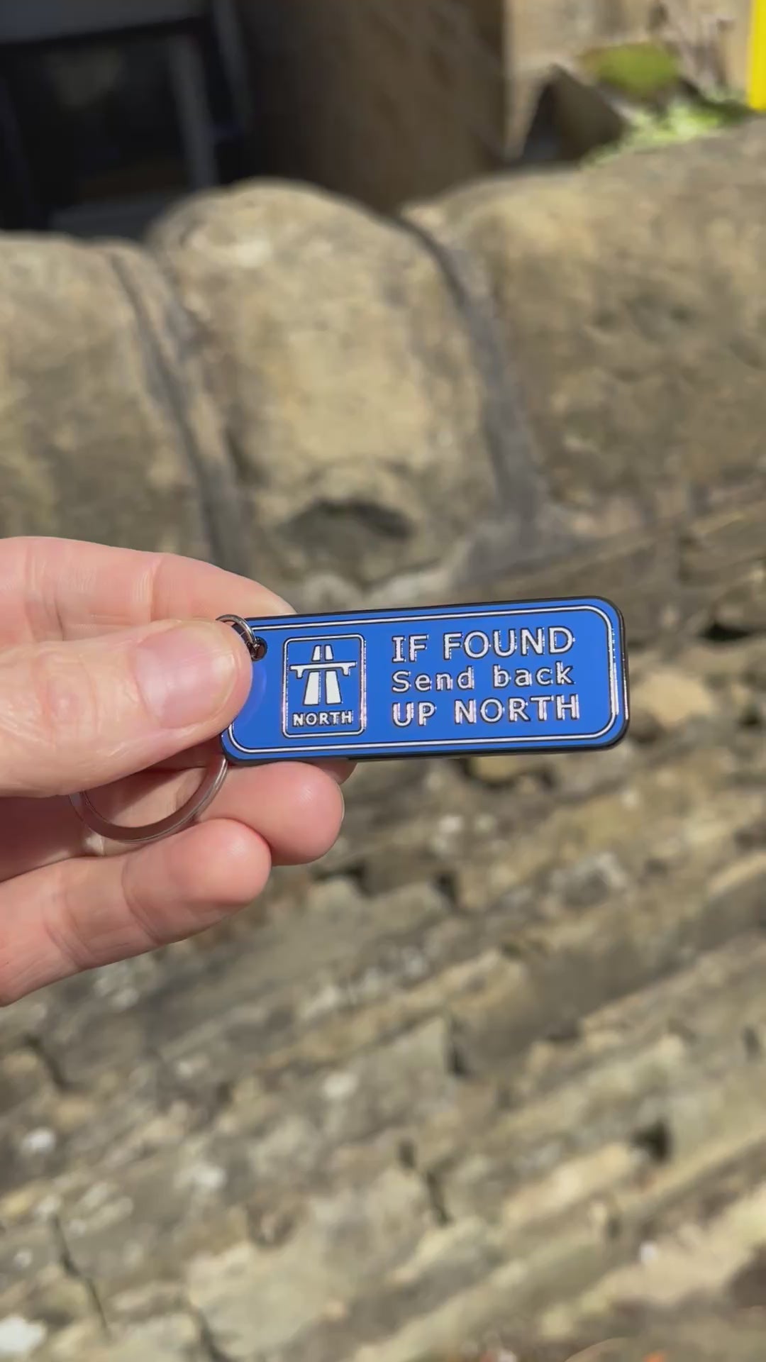 Up North Yorkshire Lancashire Enamel Keyring