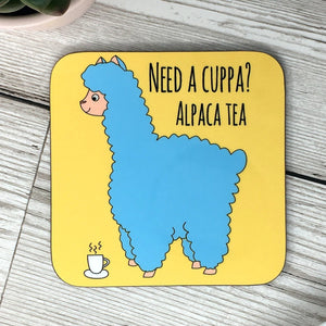 Funny Alpaca Coaster 'Tea'