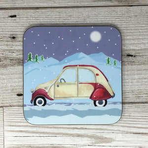 Citroen CV Car Winter Coaster