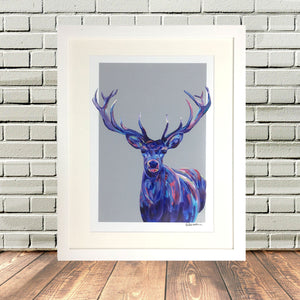Colorful Stag Print By Lighthouse Lane Haworth