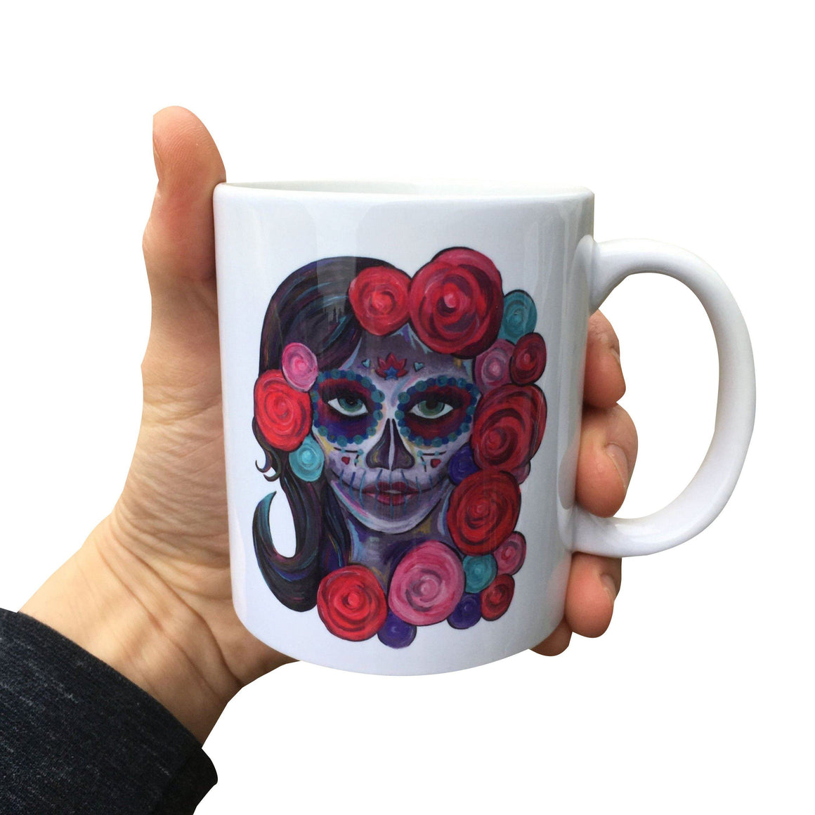 Painted Day of The Dead Mug