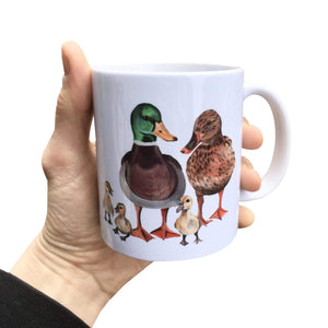 Painted Duck Family Mug