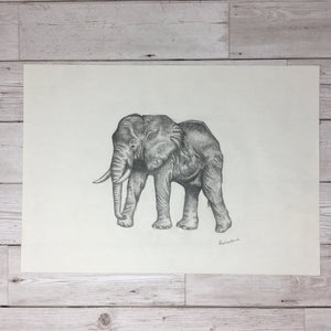 Elephant Sketch Original Artwork