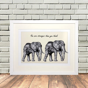 Elephant Sketch Print