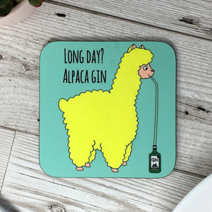 Funny Alpaca Coaster 'Gin'