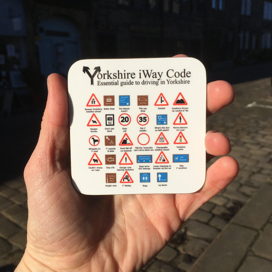 Yorkshire Highway Code Coaster Funny