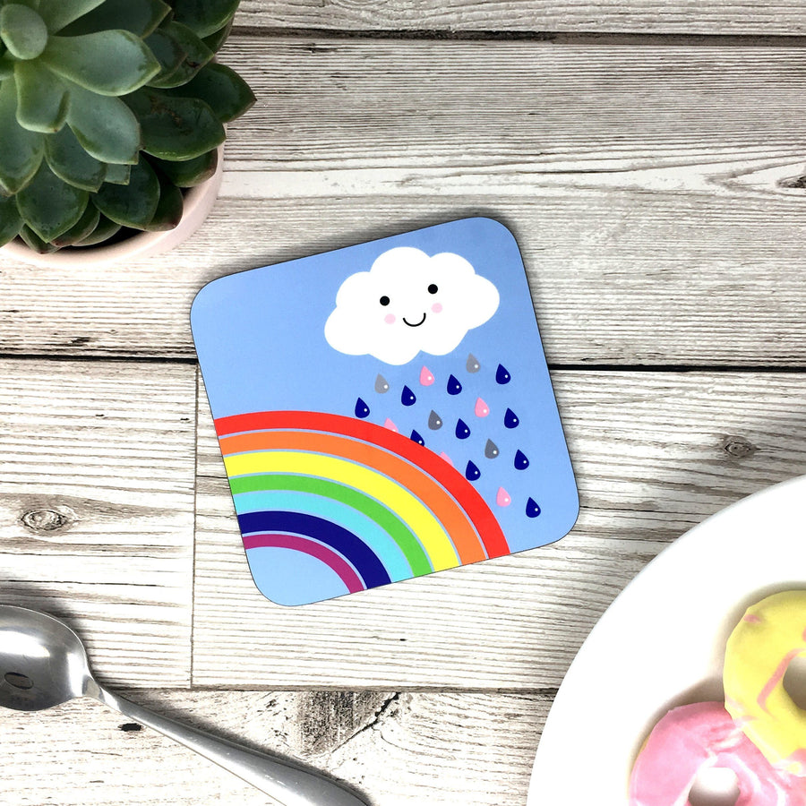 Rainbow Kawaii Cute Coaster
