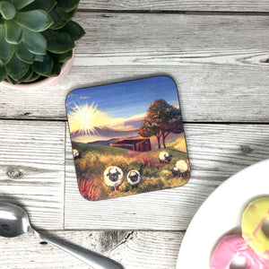 Top Withens Sheep Haworth Coaster