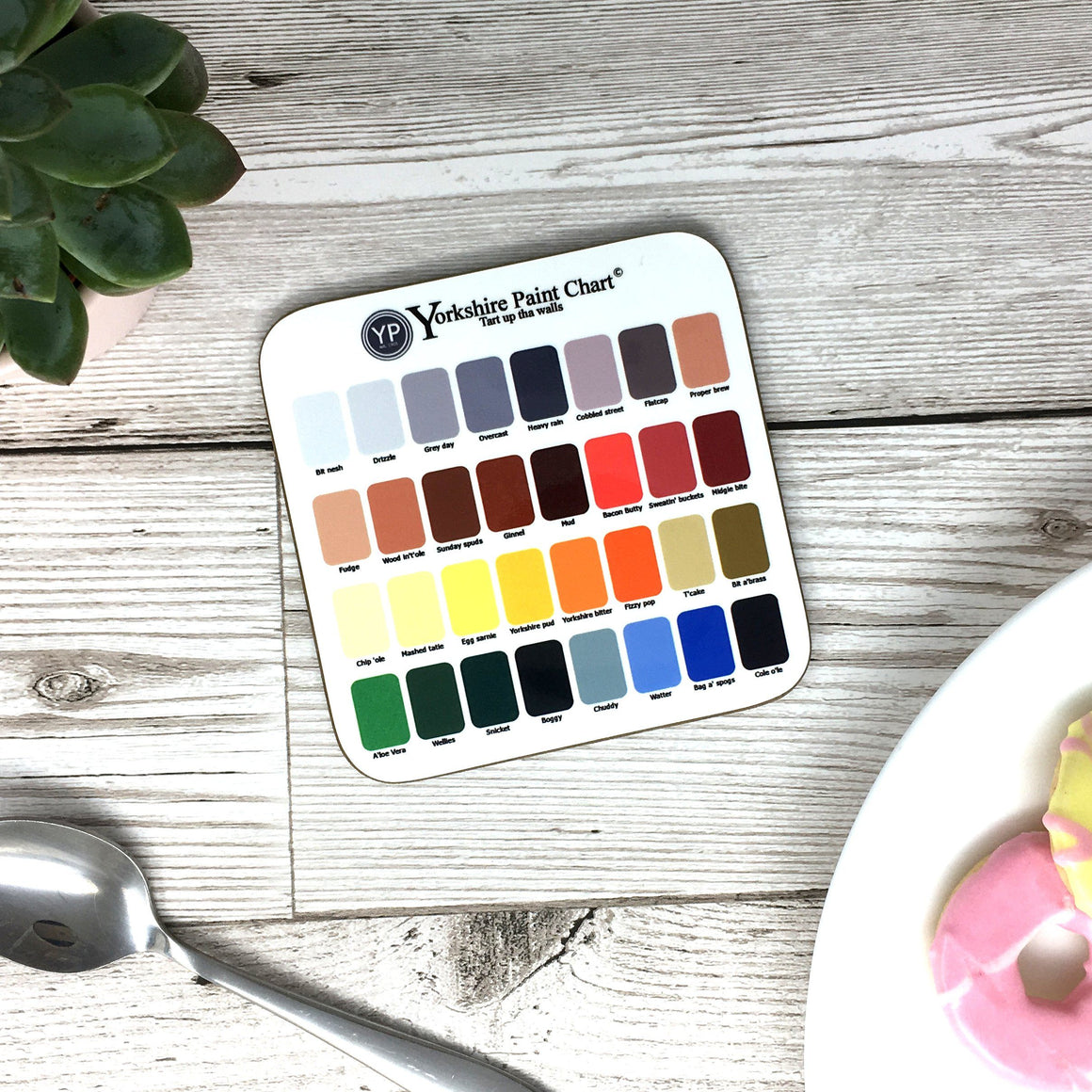 Funny Yorkshire Gift 'Paint Coaster'
