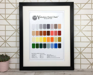 Funny Yorkshire Print 'Paint Chart'