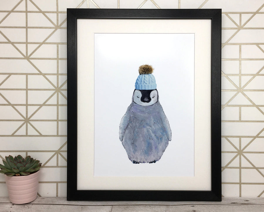 Baby Penguin Painting Print
