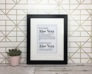 Funny Yorkshire Print 'Aloe Vera'