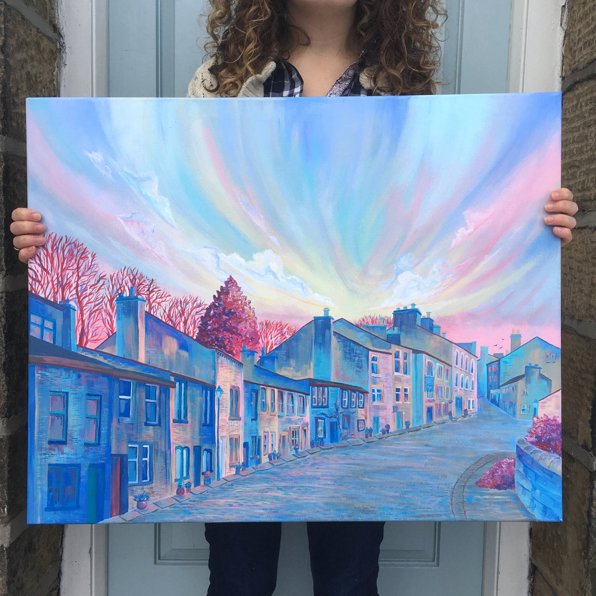 Haworth Main Street, Brontes Yorkshire Framed Print – Unframed Print