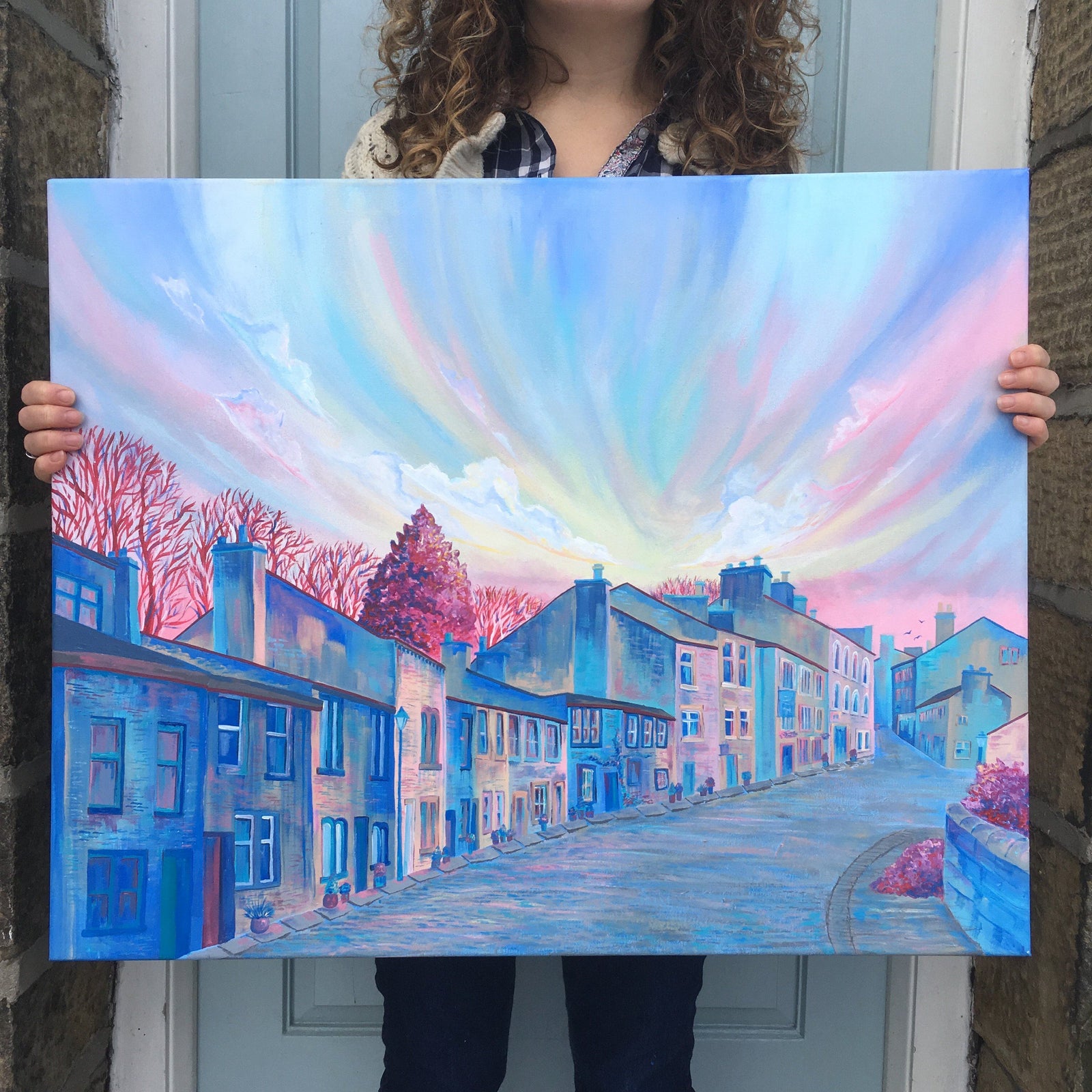 Haworth Main Street Winter Original Artwork
