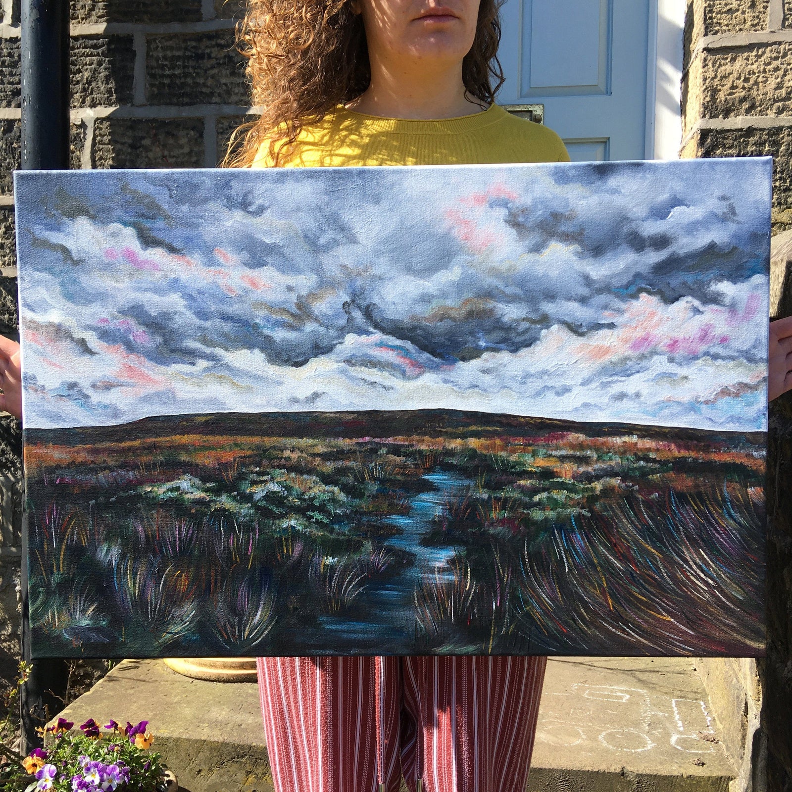 Moorland Stormy Sky Painting