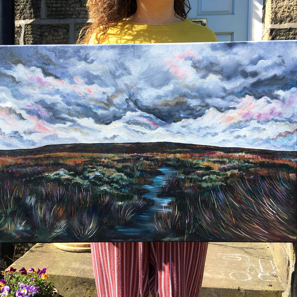 Stormy Sky Moorland Painting