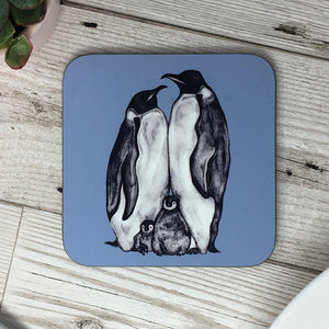 Penguin Family Sketch Coaster